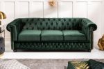 Sofa Chesterfield aksamitna zielona - Invicta Interior 1