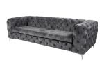 Sofa Chesterfield Modern Barock aksamitna szara - Invicta Interior 2