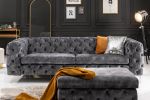 Sofa Chesterfield Modern Barock aksamitna szara - Invicta Interior 5