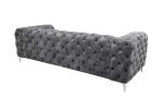 Sofa Chesterfield Modern Barock aksamitna szara - Invicta Interior 3