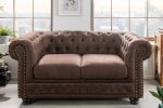 Sofa Chesterfield vintage 2 brązowa  - Invicta Interior 9