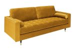Sofa Cozy Velvet aksamitna musztardowa 2
