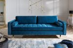 Sofa Cozy Velvet aksamitna niebieska  - Invicta Interior 1