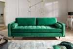 Sofa Cozy Velvet aksamitna zielony szmaragdowy - Invicta Interior 1