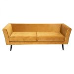 Sofa Eklektik aksamitna musztardowa  - Atmosphera 3