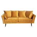 Sofa Eklektik aksamitna musztardowa  - Atmosphera 2