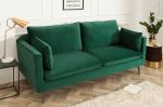 Sofa Famous zielona aksamitna - Invicta Interior 1