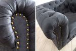 Sofa Fotel Chesterfield antik look szara  - Invicta Interior 4