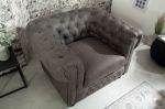 Sofa Fotel Chesterfield antik look szara  - Invicta Interior 4