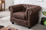 Sofa Fotel Chesterfield vintage brązowa   - Invicta Interior 4