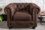 Sofa Fotel Chesterfield vintage brązowa   - Invicta Interior 1