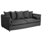 Sofa Heaven rustykalna lniana antracytowa 3