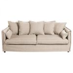 Sofa Heaven rustykalna lniana beżowa - Atmosphera 1