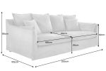 Sofa Heaven rustykalna lniana kolor natur - Invicta Interior 9