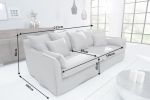 Sofa Heaven rustykalna lniana szara  - Invicta Interior 7