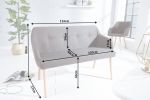 Sofa Ławka Scandinavia ciemnoszara  - Invicta Interior 6