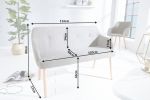 Sofa Ławka Scandinavia szara  - Invicta Interior 7
