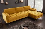 Sofa Narożnik Cozy Velvet  aksamitny musztardowy - Invicta Interior 1