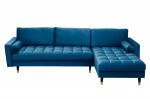 Sofa Narożnik Cozy Velvet aksamitny niebieski - Invicta Interior 2