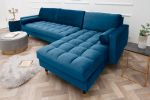 Sofa Narożnik Cozy Velvet aksamitny niebieski - Invicta Interior 9