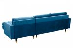 Sofa Narożnik Cozy Velvet aksamitny niebieski - Invicta Interior 4