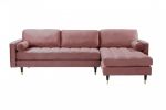 Sofa Narożnik Cozy Velvet aksamitny różowy - Invicta Interior 3