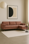 Sofa Narożnik Cozy Velvet aksamitny różowy - Invicta Interior 2