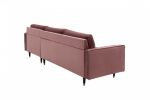 Sofa Narożnik Cozy Velvet aksamitny różowy - Invicta Interior 4