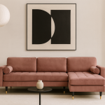 Sofa Narożnik Cozy Velvet aksamitny różowy - Invicta Interior 3