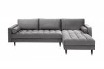 Sofa Narożnik Cozy Velvet aksamitny szary - Invicta Interior 2