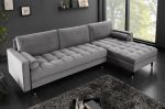 Sofa Narożnik Cozy Velvet aksamitny szary - Invicta Interior 1