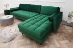 Sofa Narożnik Cozy Velvet aksamitny zielony - Invicta Interior 9