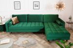 Sofa Narożnik Cozy Velvet aksamitny zielony - Invicta Interior 4