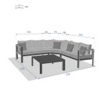 Sofa Narożnik ogrodowy Celebrate grafitowy antracyt  - Atmosphera 8