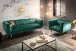 Sofa Noblesse zielona aksamitna - Invicta Interior 1