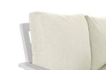 Sofa ogrodowa aluminiowa biała creme ze stolikiem 5