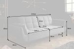 Sofa rozkładana Boutique aksamitna szara - Invicta Interior 7
