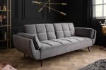 Sofa rozkładana Boutique aksamitna szara - Invicta Interior 3