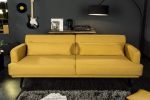 Sofa rozkładana Studio żółta musztardowa - Invicta Interior 1