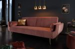 Sofa rozkładana Wersalka aksamitna Divani brudny róż - Invicta Interior 3