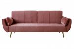 Sofa rozkładana Wersalka aksamitna Divani brudny róż - Invicta Interior 2