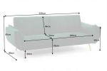 Sofa rozkładana Wersalka aksamitna Divani zieleń butelkowa złote nogi - Invicta Interior 11