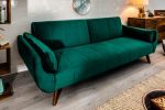 Sofa rozkładana Wersalka aksamitna Divani zieleń butelkowa - Invicta Interior 10