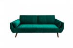 Sofa rozkładana Wersalka aksamitna Divani zieleń butelkowa - Invicta Interior 2
