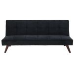 Sofa rozkładana Wersalka Mild aksamitna czarna 2