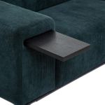 Sofa sztruksowa z wysuwanymi półkami zielona 4