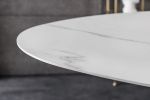 Stół ceramiczny owalny Sculpture Aurora Oro 280 cm marmur biały - Invicta Interior 9
