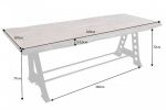 Stół Mammut industrialny 220 cm drewno akacjowe szare - Invicta Interior 11