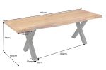 Stół Mammut X 300 cm drewno akacjowe 60mm - Invicta Interior 9
