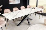 Stół Marvelous rozkładany 180-220-260 cm ceramiczny marmur biały - Invicta Interior 1